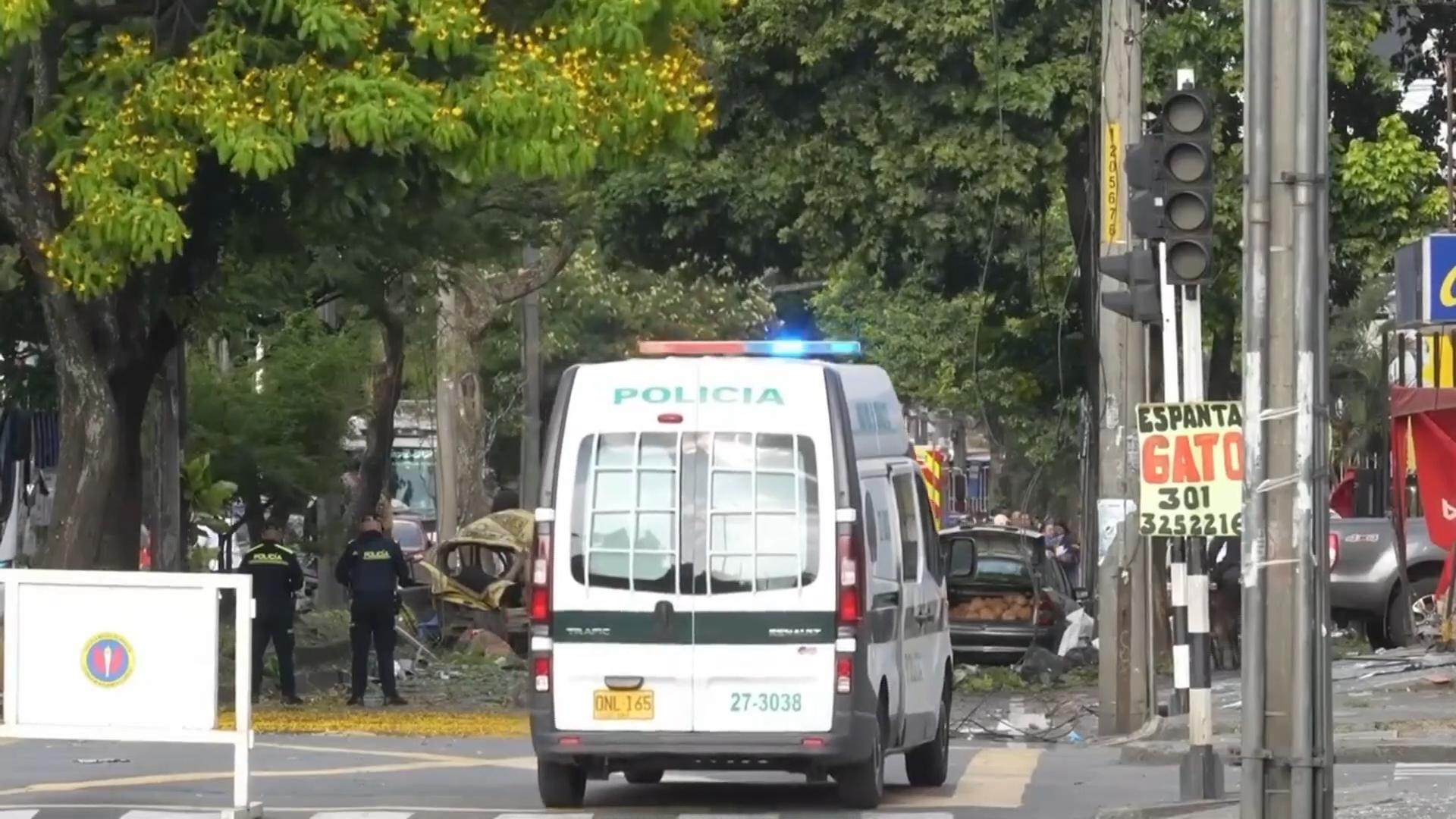Car bomb and attack on helicopter in Colombia kill at least 17, including police officers