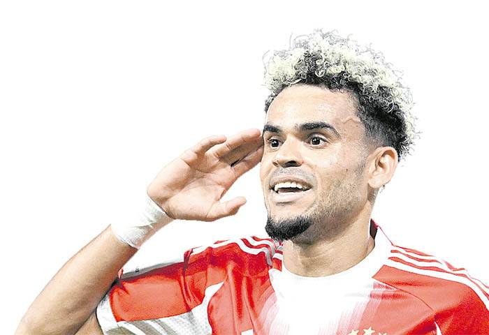 Luis Díaz anotó en la victoria del Bayern