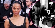 Zoe Saldaña Strips Down to Her Underwear in Sizzling Topless Photos