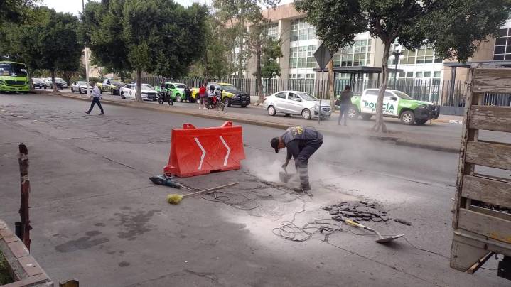Avanzan trabajos de bacheo “Por Buen Camino” en el Centro Histórico