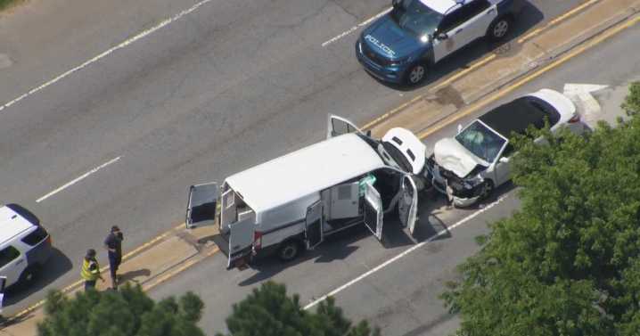 Van carrying inmates involved in apparent head