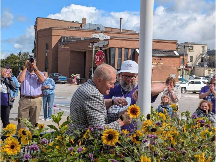 Stratford marks International Overdose Awareness Day with flag raising