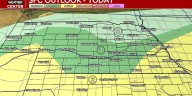Thunderstorms likely tonight, mainly south with cooler temperatures to finish the weekend