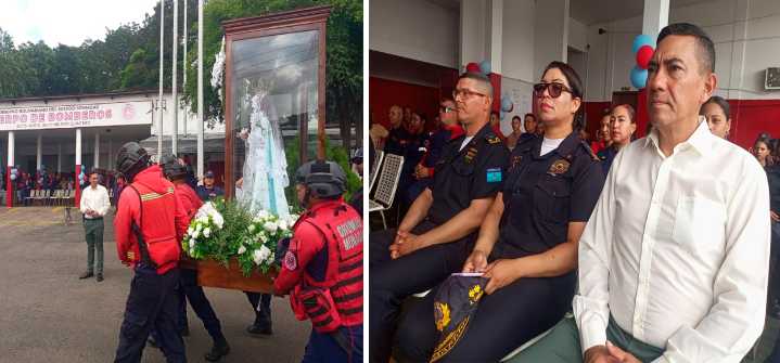 Peregrinación de la Virgen del Valle llegó al Cuartel de Bomberos de Monagas