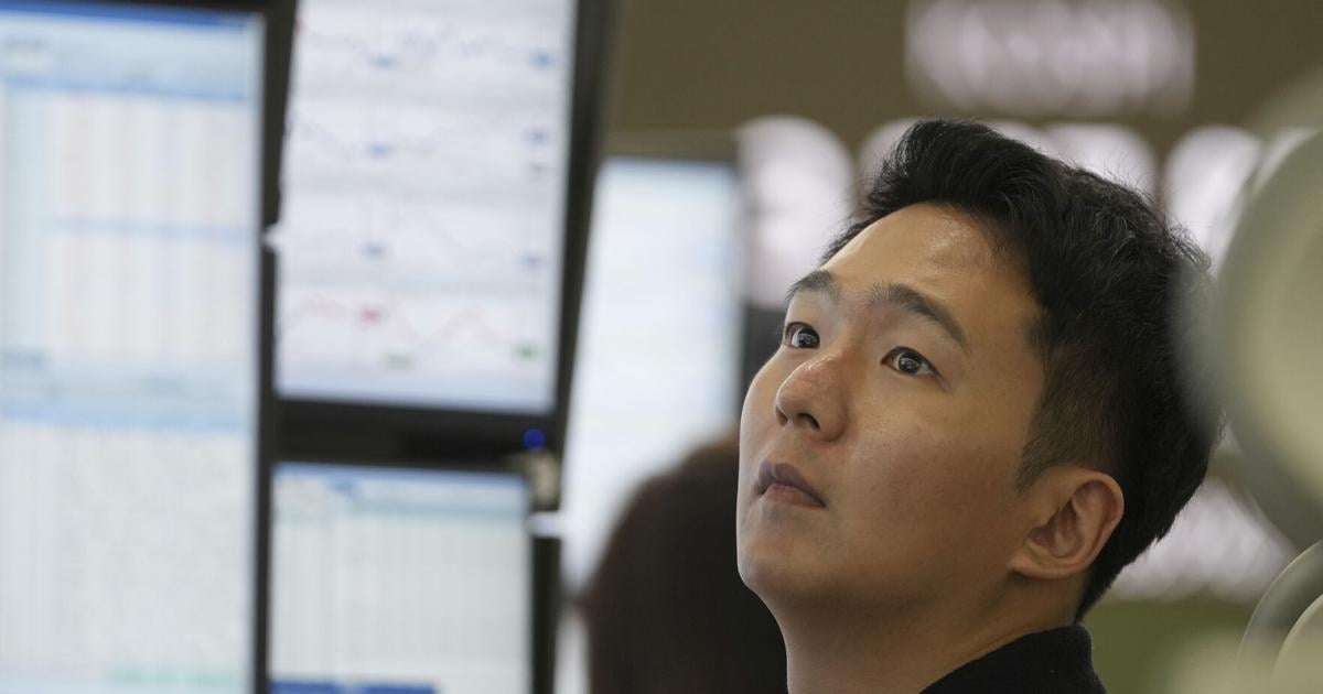World shares are mostly lower ahead of a US inflation update