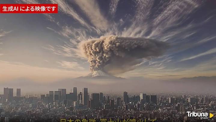 Tokio recrea con IA una erupción del monte Fuji para concienciar sobre sus posibles efectos