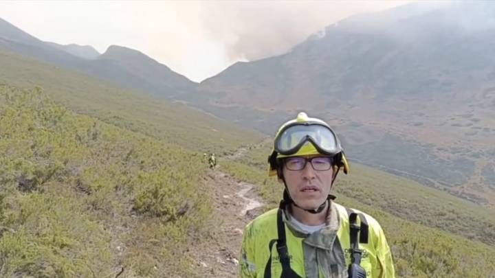 Efectivos de Aragón en los incendios de Castilla y León: "Nuestro trabajo es evitar que entren en los Picos de Europa"