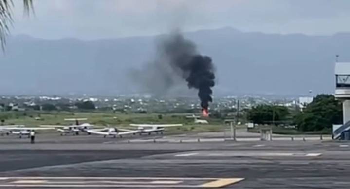 Aeronave sufre accidente en aterrizaje en Aeropuerto Internacional de Cuernavaca