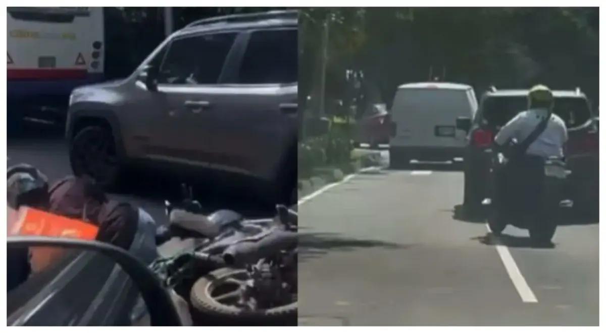Captan a mujer arrollando a un repartidor y darse a la fuga en CDMX: la apodan “Lady Jeep” (VIDEO)