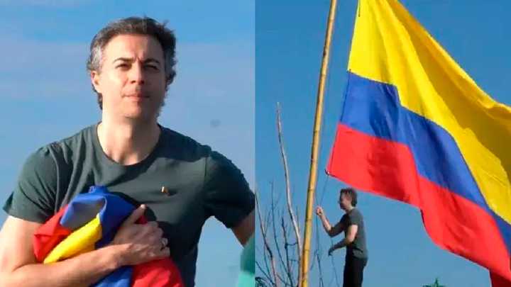 Precandidato presidencial de Colombia se atribuye el izamiento de la bandera de su país en Santa Rosa de Loreto