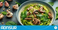 11:00 Tallarines de espinaca caseros