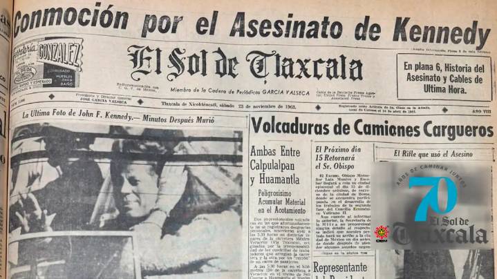 70 Aniversario | El asesinato del presidente Jhon F. Kennedy ha sido de las noticias más leídas en El Sol de Tlaxcala