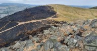 Harrowing Arthur's Seat images show aftermath of major fire as it smoulders one week on