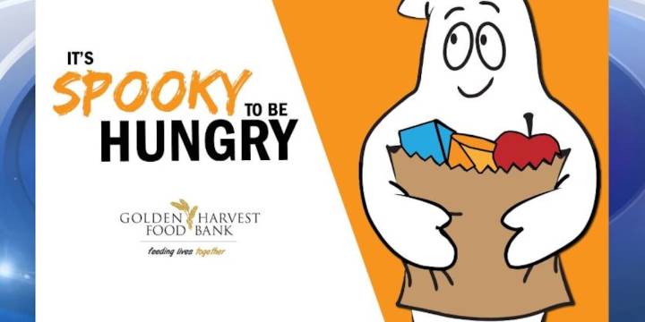 Golden Harvest volunteers tackle food insecurity in ‘Spooky to be Hungry’ campaign