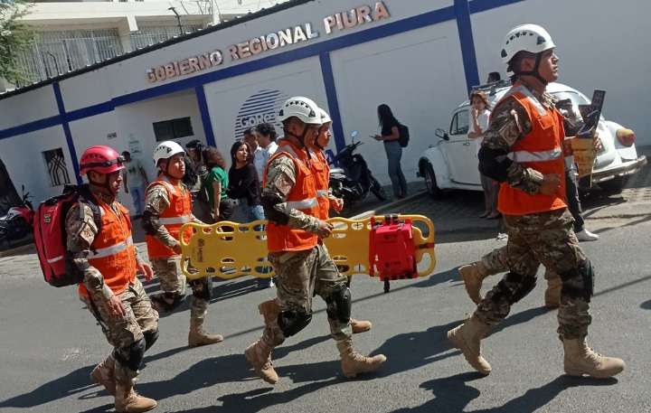 Población piurana participó en simulacro multipeligro con epicentro en la ciudad de Sullana