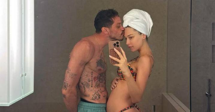 Pete Davidson's Pregnant Girlfriend Elsie Hewitt Shows Off Baby Bump and Rocks Thong Bikini During Their Romantic Vacation: Photos