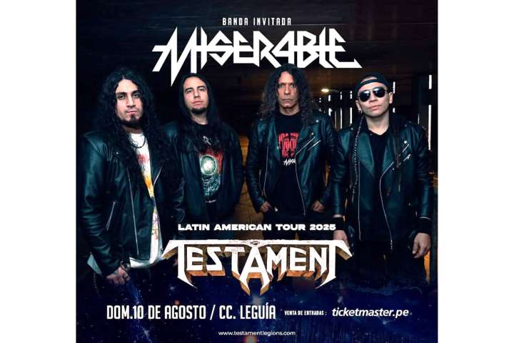 Testament en Lima: banda Miserable abre esperado show de thrash metal