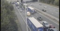 Long delays on M6 with two lanes shut after 'van overturns'