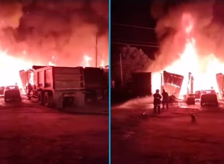 Pérdidas millonarias dejó incendio en parqueadero de La Virginia