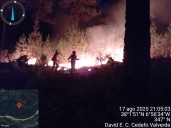 Infoca logra estabilizar el segundo gran incendio de Aroche durante la madrugada de este lunes