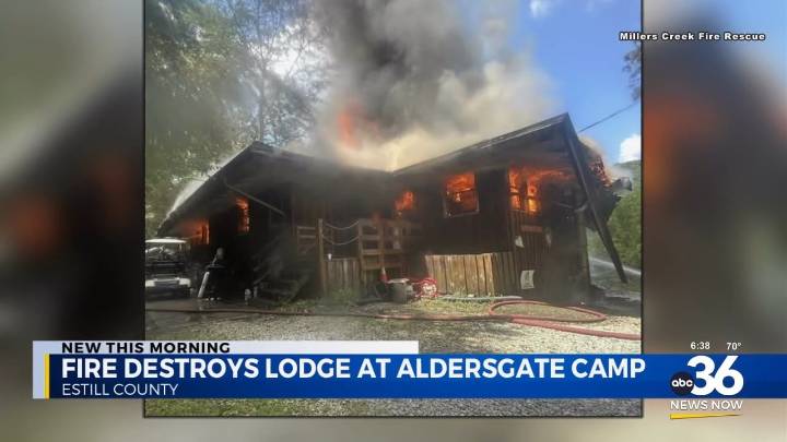 Aldersgate Camp lodge destroyed in fire