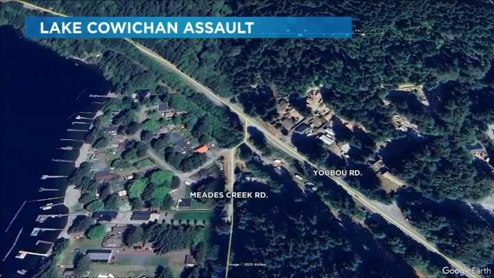 Woman injured after beer can thrown from moving vehicle in Lake Cowichan
