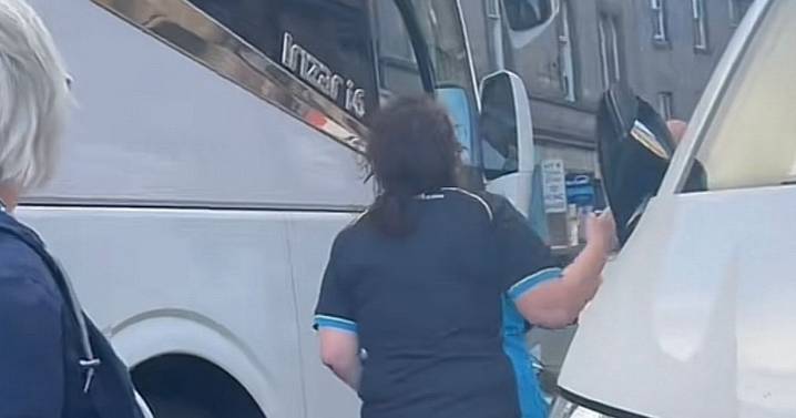 Edinburgh driver rages 'you don't do that' as row breaks out in middle of Festival