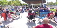 Two bands perform at the final ‘Fridays by the Fountain’ in Seitz Park