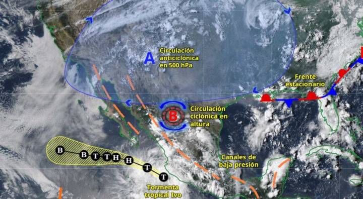 Clima en México hoy 8 agosto de 2025: Prevén lluvias fuertes por 'Ivo' y monzón