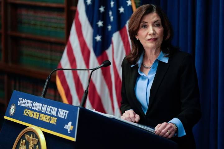 Hochul makes public safety announcement in Albany
