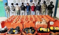 Aprehenden en Tabasco a dos sujetos por robo en la plataforma de Pemex en Campeche