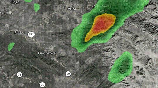 Flash Flood Warning in effect for portion of northeastern San Diego County