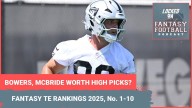 Brock Bowers, Trey McBride TOO HIGH in DRAFTS? Fantasy football tight end rankings, 1