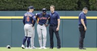 Mount Paran alum Taylor Trammell carted off field vs. Tigers