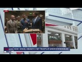 VP Vance, Defense Secretary Hegseth visit troops at Union Station in DC