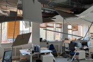 El edificio de la misión de la Unión Europea en Kiev, resultó con daños luego de ataques rusos