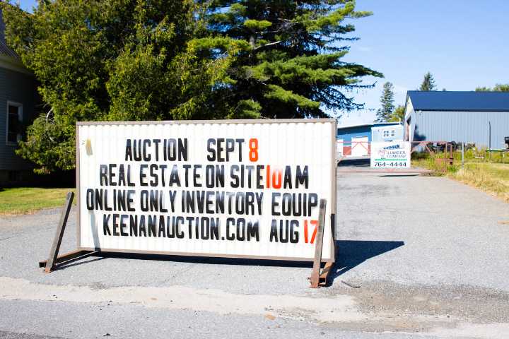 A legacy Presque Isle lumber yard will be auctioned in September