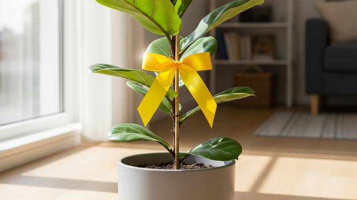 No es un adorno: para qué sirve atar una cinta amarilla a tus plantas de interior