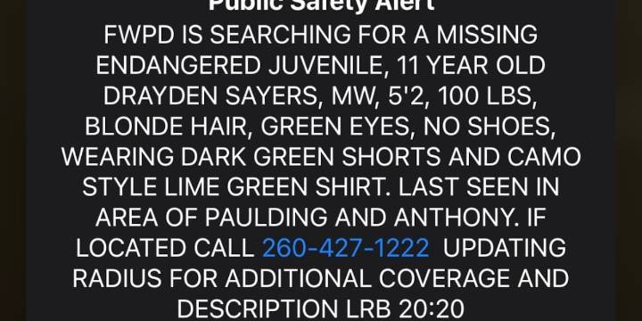 FWPD asking for help in finding endangered, missing, 11
