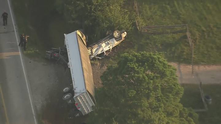 Katy Hockley crash: Motorcyclist dead; 18-wheeler, truck flipped in ditch