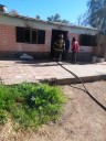 Una estufa encendida provocó un incendio en una casa del Campo Papa