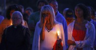 Catholic schoolchildren listened to a prayer, then ducked for cover from gunfire