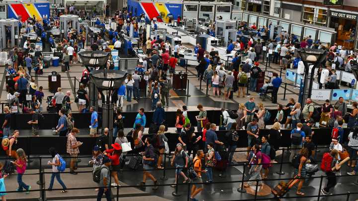 TSA issues warning for 'highest Labor Day traffic ever' as airport endures 'ripple effect' chaos following ground stop