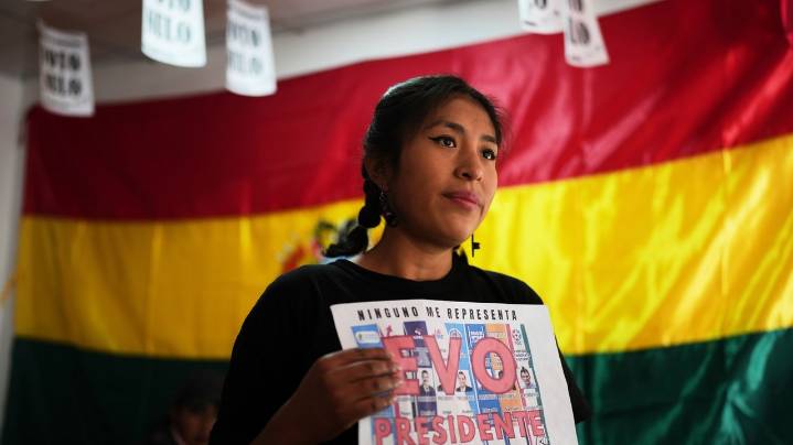 Barred from Bolivia's elections, ex-leader Morales campaigns hard for invalid votes