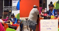 “Dios te invita esta cena”: Hombre ve a una familia con niños compartir un solo pollo, les paga la cena y les deja una nota conmovedora