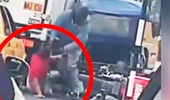 Motociclista captura y golpea a ladrón que robó celular a escolar en La Victoria