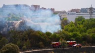 Incendio en Tres Cantos: un fuego sin controlar y rachas de hasta 60 kilómetros por hora