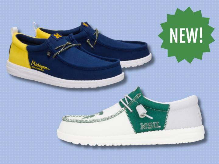 These new Michigan and Michigan State Hey Dude shoes make the perfect back