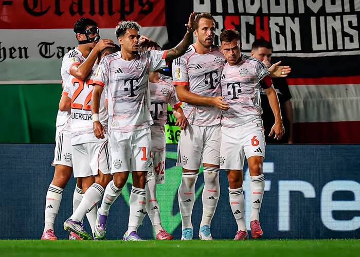 Lucho Díaz, titular en la victoria del Bayern Múnich 3×2 sobre SV Wehen Wiesbaden en la Copa de Alemania