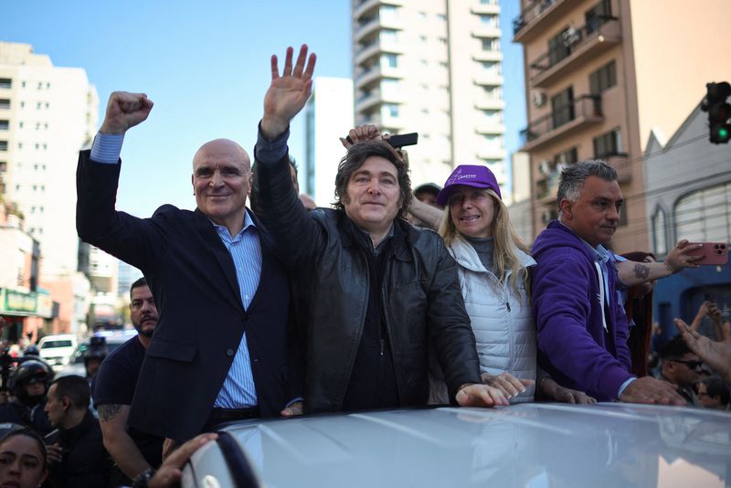 Argentina's Milei rushed from campaign event as protesters throw rocks at car